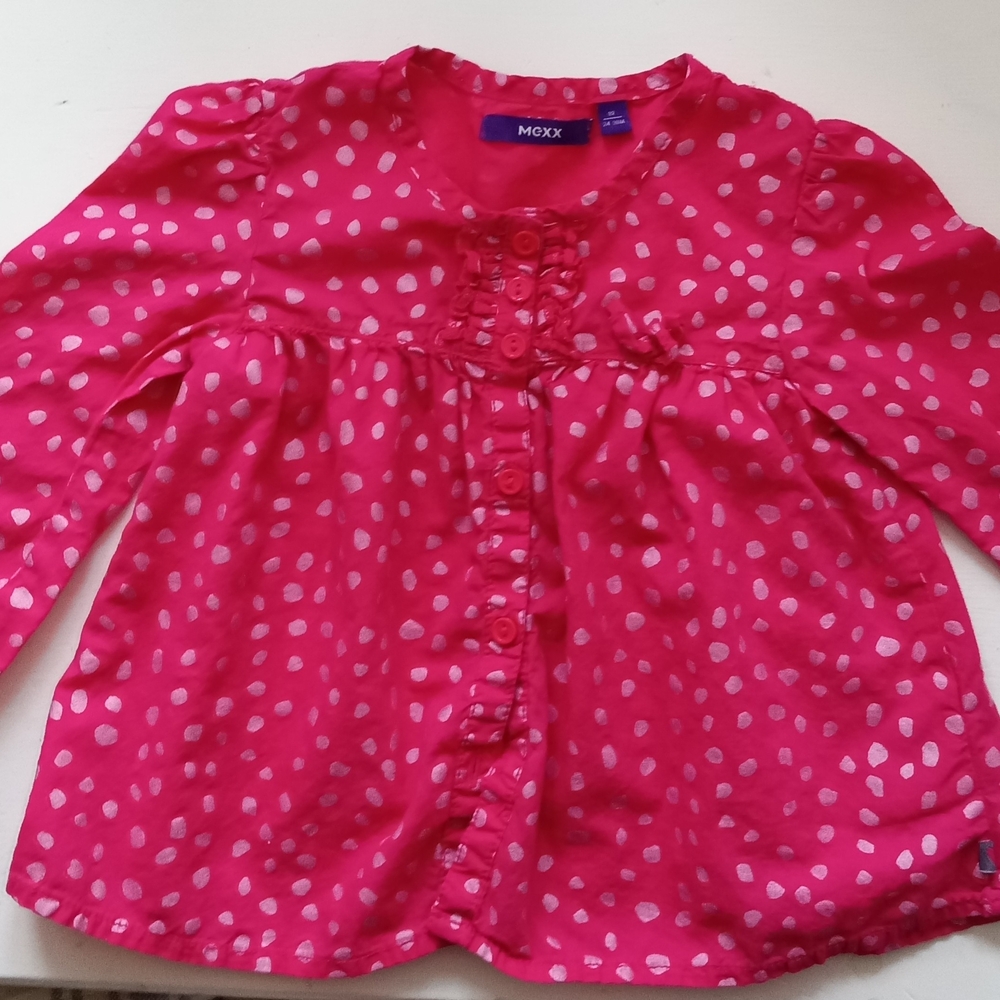 💫Mexx Pink and White Polka Dot Kids Baby Girl Dress